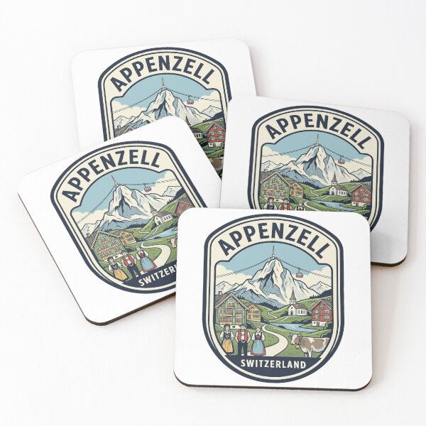 Item preview, Vintage Appenzell Switzerland Alpine Travel Illustration designed and sold by k3rstman1.