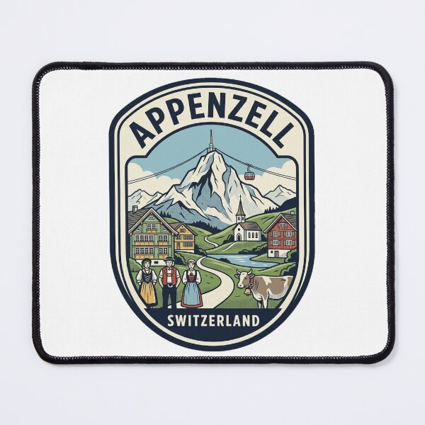 Item preview, Vintage Appenzell Switzerland Alpine Travel Illustration designed and sold by k3rstman1.