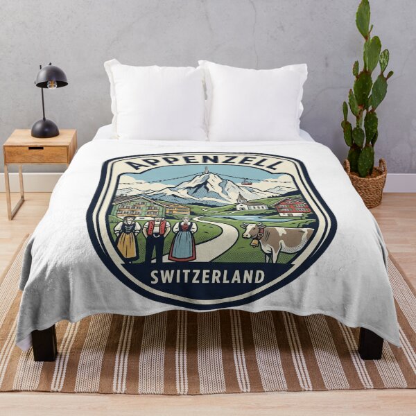 Item preview, Vintage Appenzell Switzerland Alpine Travel Illustration designed and sold by k3rstman1.