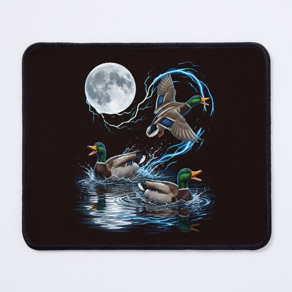 Item preview, Mallard Duck Howling at Moon Wildlife Bird Hunting Nature designed and sold by w66aboo.