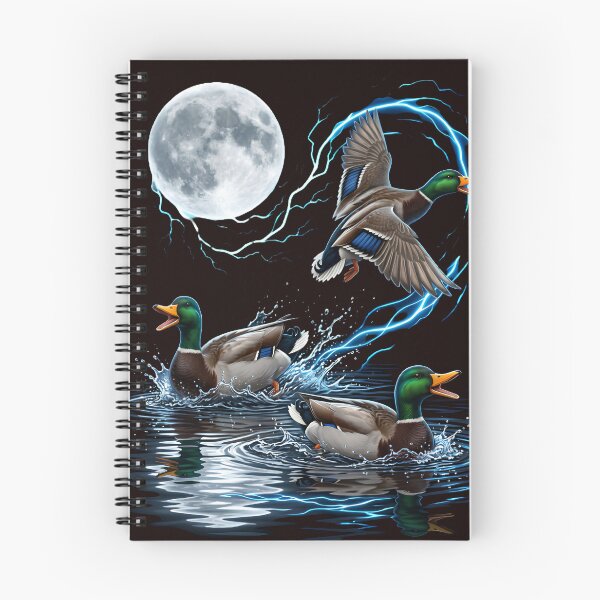 Item preview, Mallard Duck Howling at Moon Wildlife Bird Hunting Nature designed and sold by w66aboo.
