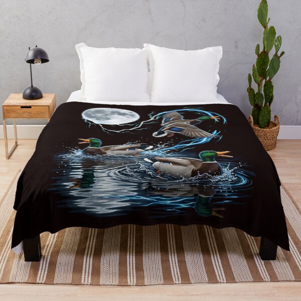 Item preview, Mallard Duck Howling at Moon Wildlife Bird Hunting Nature designed and sold by w66aboo.