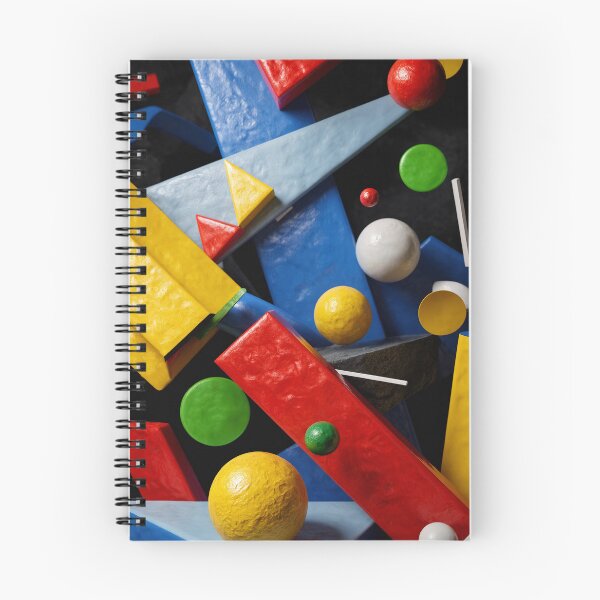 Item preview, Abstract 3D Geometric Floating Shapes with Vibrant Primary Colors designed and sold by Mike Kiev art.