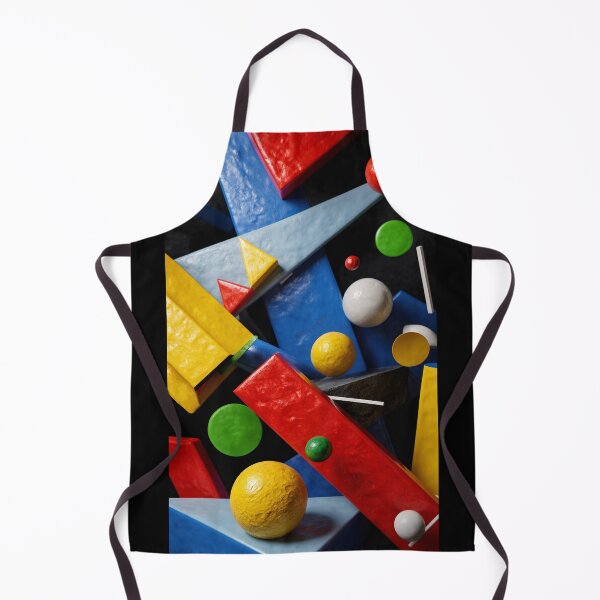 Item preview, Abstract 3D Geometric Floating Shapes with Vibrant Primary Colors designed and sold by Mike Kiev art.