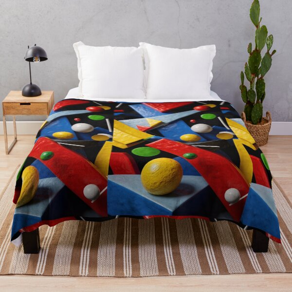 Item preview, Abstract 3D Geometric Floating Shapes with Vibrant Primary Colors designed and sold by Mike Kiev art.