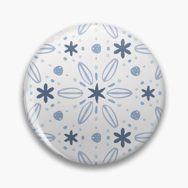 Item preview, Blue and white winter flower pattern by Beliris Creations designed and sold by BelirisCréations.