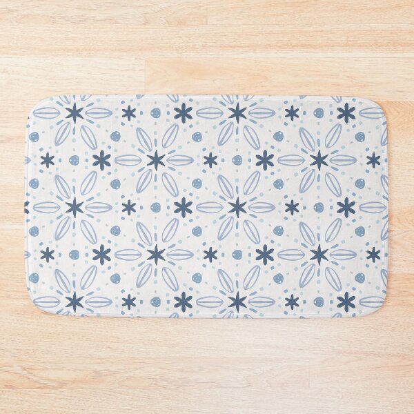 Item preview, Blue and white winter flower pattern by Beliris Creations designed and sold by BelirisCréations.