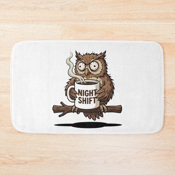 Item preview, Funny Night Shift Owl Drinking Coffee Mug designed and sold by Rare By Hero.