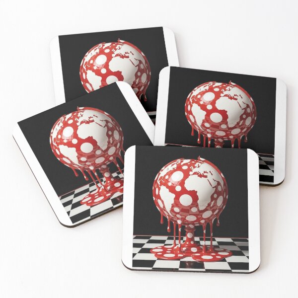 Item preview, Back to School Melting Globe Polka Dot World Map Pop Art designed and sold by YourColorsWall.