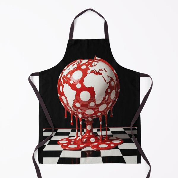 Item preview, Back to School Melting Globe Polka Dot World Map Pop Art designed and sold by YourColorsWall.