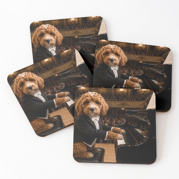 Item preview, Cockapoo Pianist Performing on Grand Piano in Concert Hall designed and sold by Paul Thompson Photography.