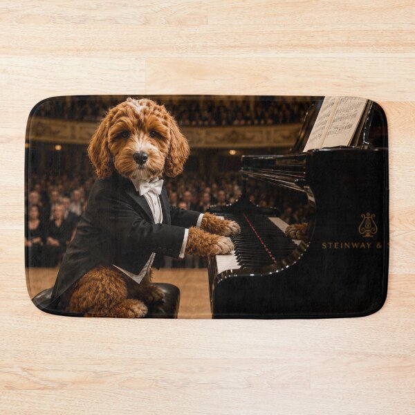 Item preview, Cockapoo Pianist Performing on Grand Piano in Concert Hall designed and sold by Paul Thompson Photography.
