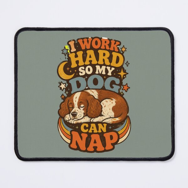 Item preview, I Work Hard So My Dog Can Nap — Funny Retro Dog Design designed and sold by Miauau Studio.