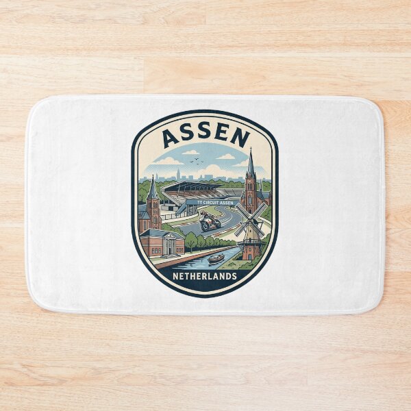 Item preview, Assen Netherlands Retro Motorcycle Racing Badge designed and sold by k3rstman1.