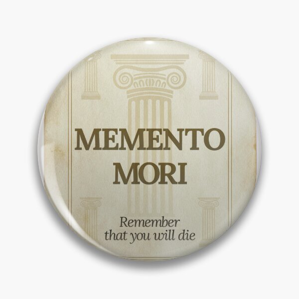 Item preview, Memento Mori - Elegant Script Stoic Quote - Black and Gold Version designed and sold by Stoic Core.