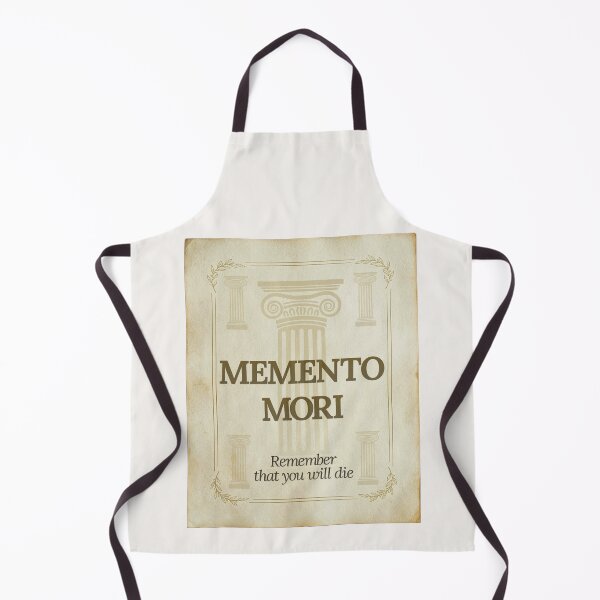 Item preview, Memento Mori - Elegant Script Stoic Quote - Black and Gold Version designed and sold by Stoic Core.