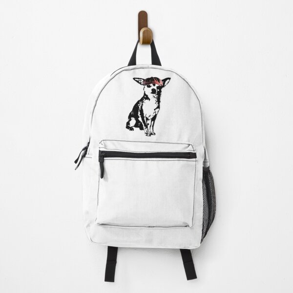 Item preview, Lil' Tough Guy - Black and White Chihuahua Wearing Newsboy Cap designed and sold by LittleMissTyne.