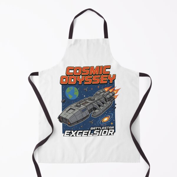 Item preview, Cosmic Odyssey - Battlestar Excelsior - Retro Sci-Fi Spaceship designed and sold by TontikDesign.