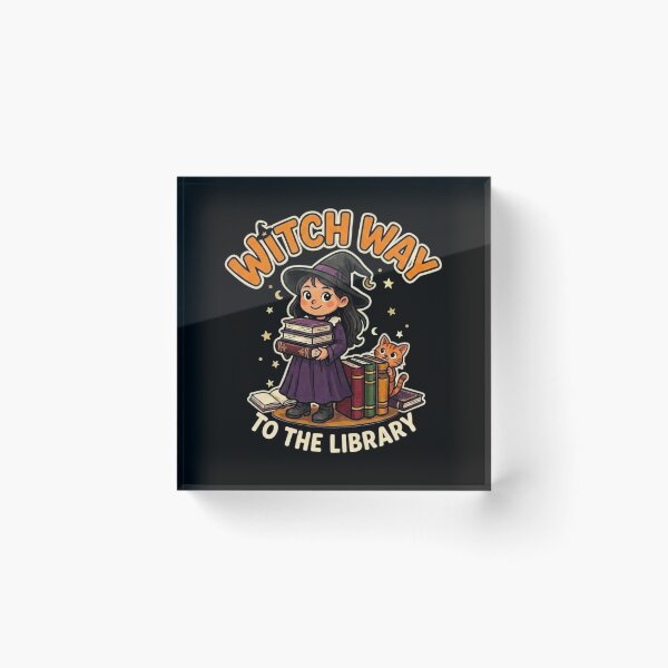 Item preview, Witch Way To The Library Halloween Cute Design designed and sold by ByPawel.