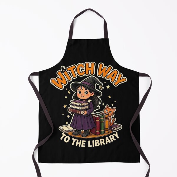 Item preview, Witch Way To The Library Halloween Cute Design designed and sold by ByPawel.