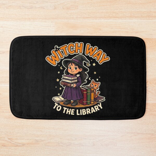 Item preview, Witch Way To The Library Halloween Cute Design designed and sold by ByPawel.