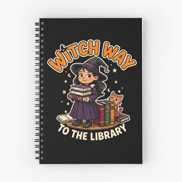 Item preview, Witch Way To The Library Halloween Cute Design designed and sold by ByPawel.