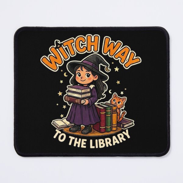 Item preview, Witch Way To The Library Halloween Cute Design designed and sold by ByPawel.