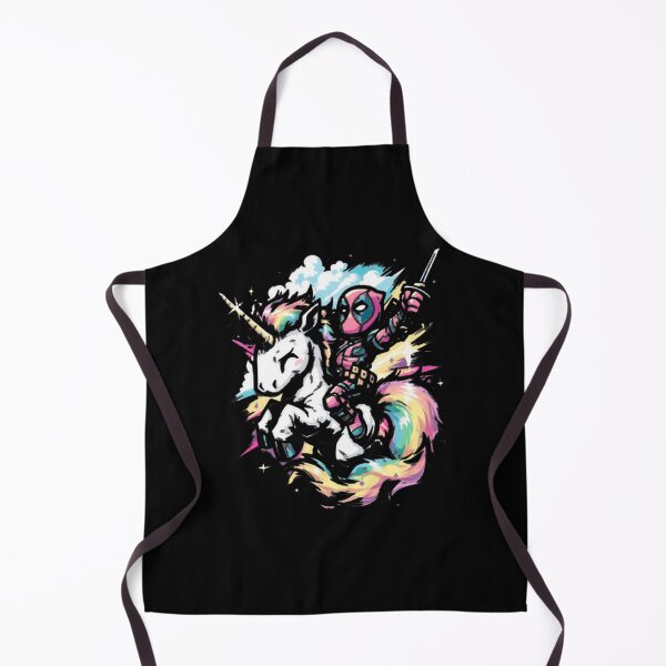 Item preview, Deadpool Riding Rainbow Unicorn Fan Art designed and sold by VenettaDesena.