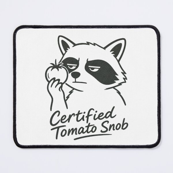 Item preview, Certified Tomato Snob Shirt, Funny Raccoon Garden T-Shirt, Sarcastic Tomato Lover Gift Tee, Deadpan Gardener Humor Shirt designed and sold by TshirtsLabs.