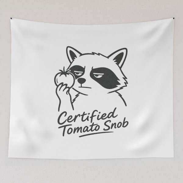 Item preview,  Certified Tomato Snob Shirt, Funny Raccoon Garden T-Shirt, Sarcastic Tomato Lover Gift Tee, Deadpan Gardener Humor Shirt designed and sold by TshirtsLabs.