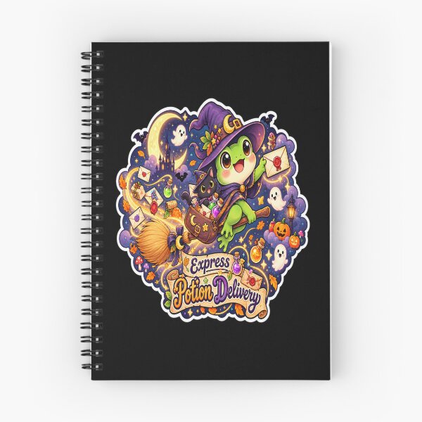 Item preview, Potion Delivery Express – Cute Witch Frog Magical Halloween Sticker designed and sold by RDcollections.