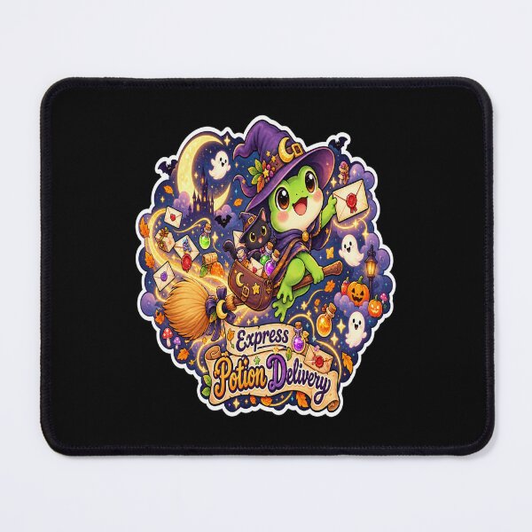 Item preview, Potion Delivery Express – Cute Witch Frog Magical Halloween Sticker designed and sold by RDcollections.