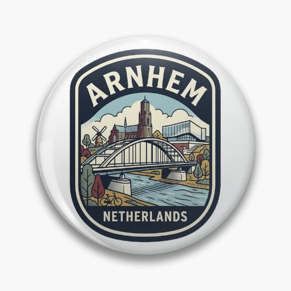 Item preview, Vintage Arnhem Netherlands John Frost Bridge Badge designed and sold by k3rstman1.