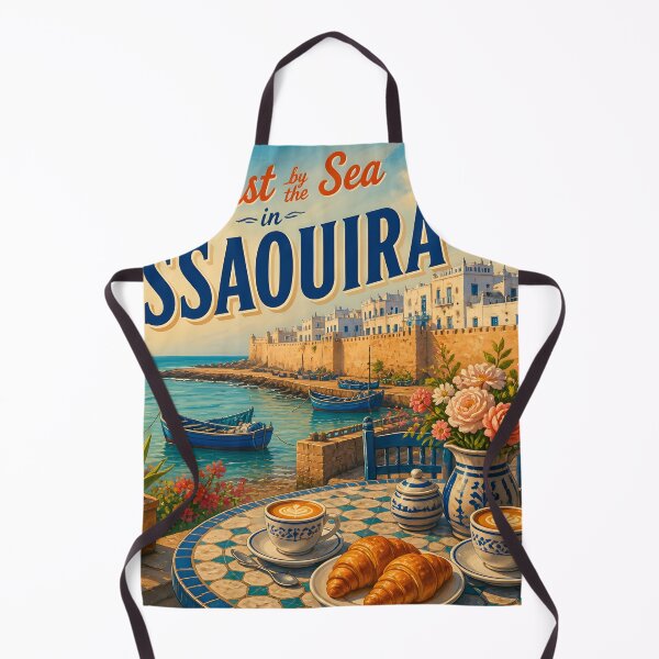 Item preview, Essaouira, Morocco: scenic-Style Painterly Travel Poster designed and sold by LSVart.