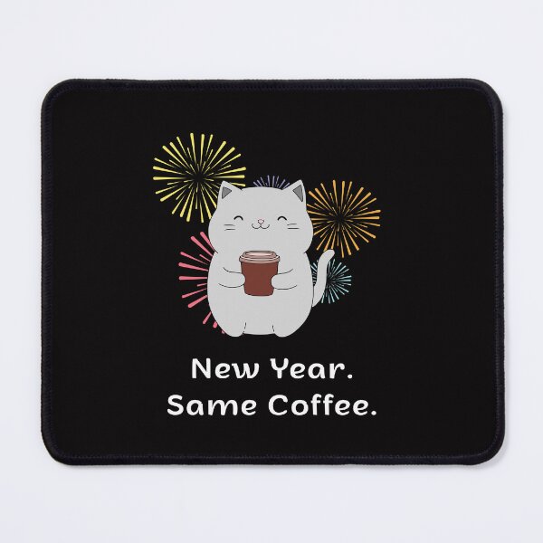 Item preview, New Year Same Coffee Funny Cat | Espresso Yourself Cats designed and sold by ContigoART.