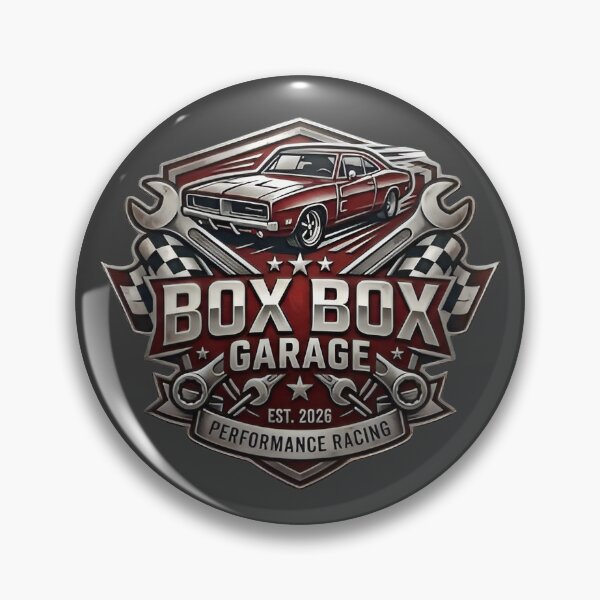 Item preview, Box Box Garage Performance Vintage Car Mechanic Badge designed and sold by eihabo.