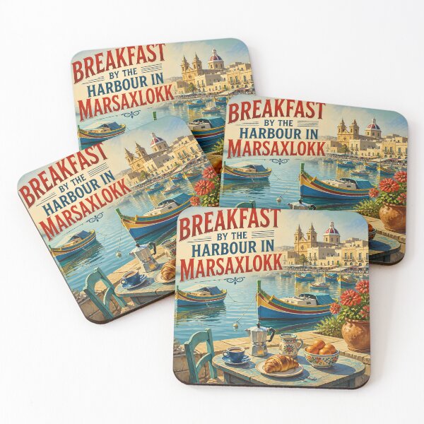 Item preview, Marsaxlokk, Malta: scenic-Style Painterly Travel Poster designed and sold by LSVart.