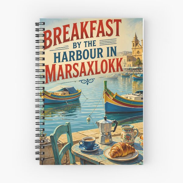 Item preview, Marsaxlokk, Malta: scenic-Style Painterly Travel Poster designed and sold by LSVart.