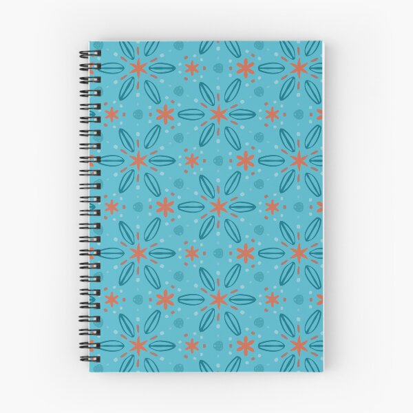 Item preview, Orange and blue summer flower pattern by Beliris Creations designed and sold by BelirisCréations.