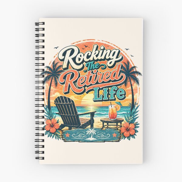 Item preview, Retro Beach Sunset - Rocking The Retired Life designed and sold by legendaryskins.
