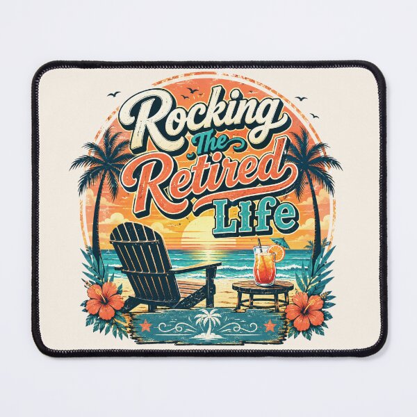 Item preview, Retro Beach Sunset - Rocking The Retired Life designed and sold by legendaryskins.