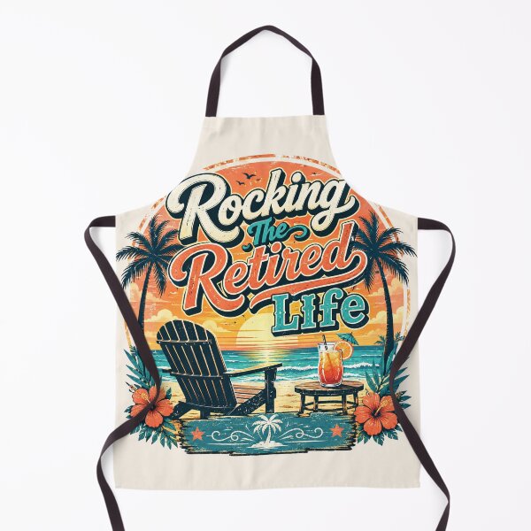 Item preview, Retro Beach Sunset - Rocking The Retired Life designed and sold by legendaryskins.