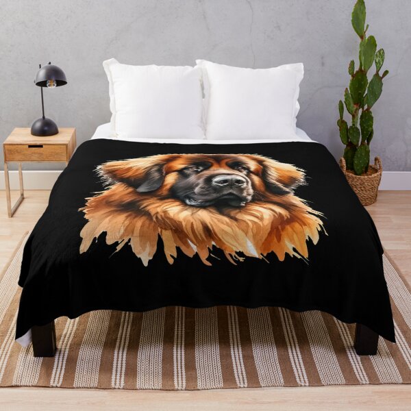 Item preview, Leonberger Dog Watercolor Art Portrait designed and sold by OlyvieArt.