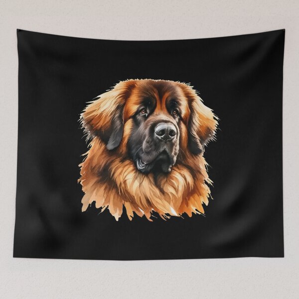 Item preview, Leonberger Dog Watercolor Art Portrait designed and sold by OlyvieArt.