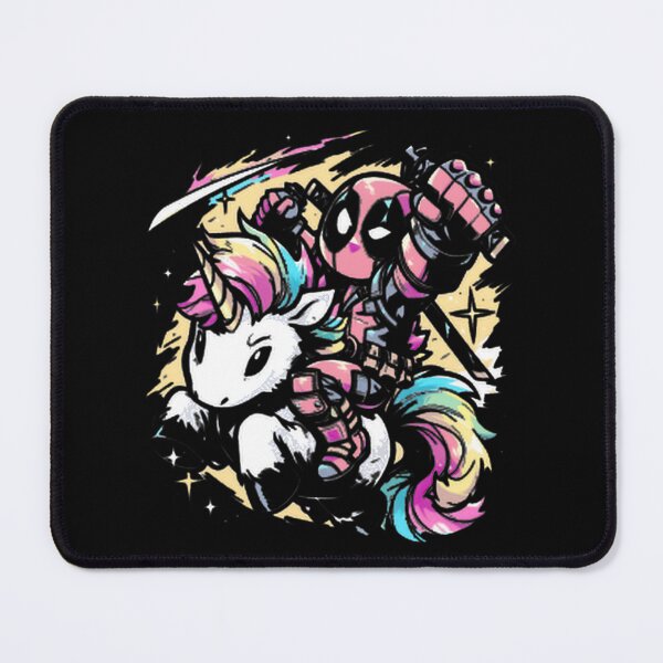 Item preview, Deadpool Riding Rainbow Unicorn Fan Art designed and sold by VenettaDesena.