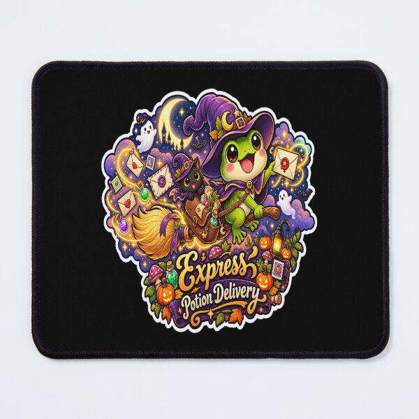 Item preview, Potion Delivery Express – Cute Witch Frog Magical Halloween Stickers designed and sold by RDcollections.