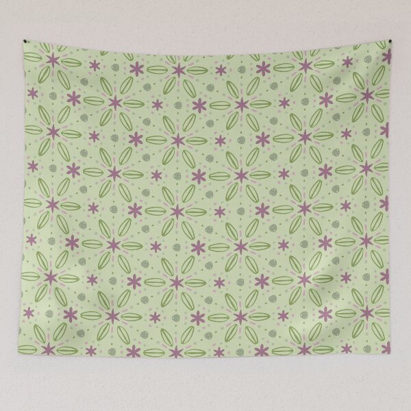Item preview, Pink and green winter flower pattern by Beliris Creations designed and sold by BelirisCréations.