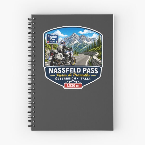 Item preview, Nassfeld Pass, Passo di Pramollo, Austria - Italy Motorcycle Sticker TShirt 01 designed and sold by OuterShellUK.