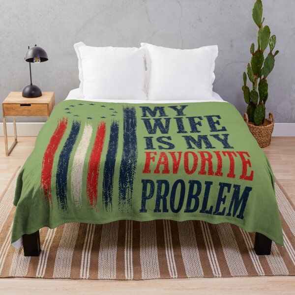 Item preview, Funny My Wife is My Favorite Problem American Flag designed and sold by ArleneRowe.