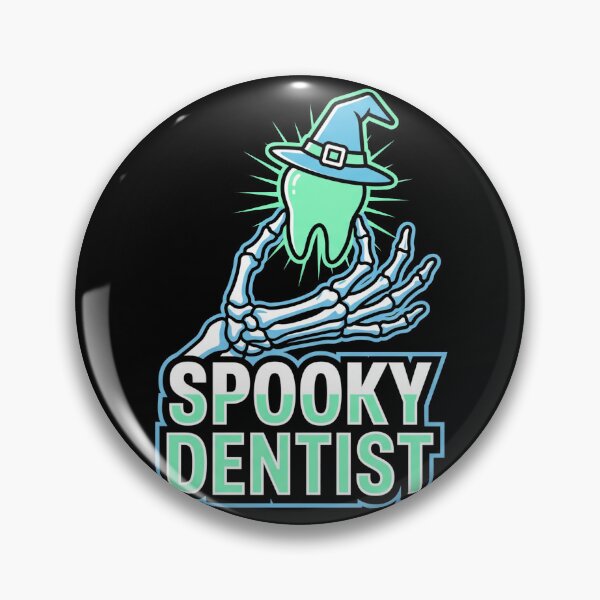 Item preview, Spooky Dentist Skeleton Hand Witch Hat Tooth Halloween designed and sold by TeNovaStudio.
